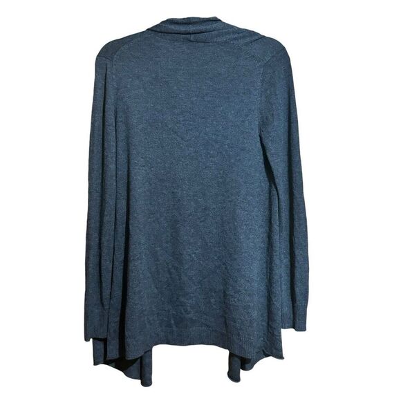 Joan Vass Cardigan Womens Small Gray Cashmere Blend Stretch Open Sweater - Picture 6 of 9